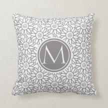 Modelo elegante del girasol con monograma