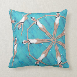 Cojín Decorativo Modelo encantador de la natación de Sychronized