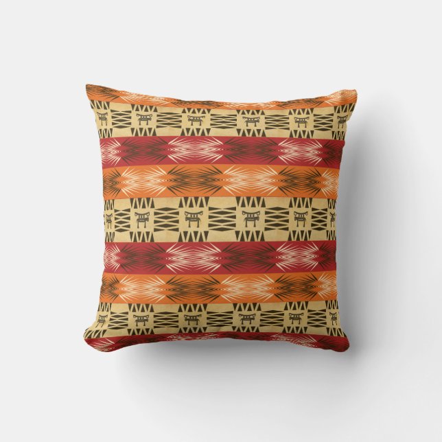 Cojín Decorativo modelo étnico africano (Anverso)