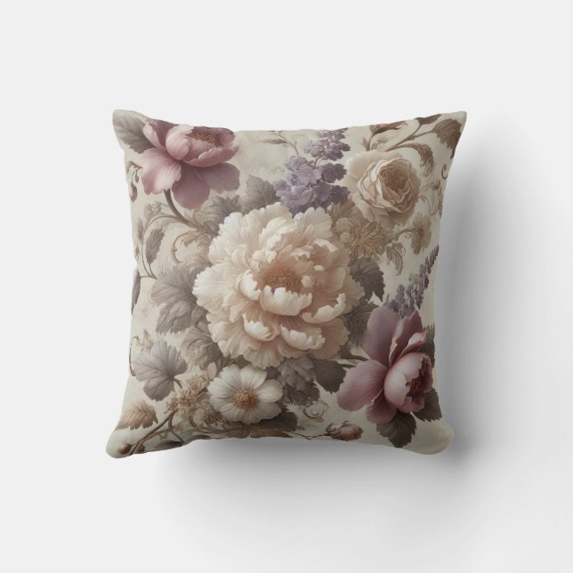 Cojín Decorativo Modelo floral grande de diseño 9 (Reverso)