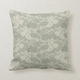 Cojín Decorativo Modelo floral gris sabio del cordón decorativo