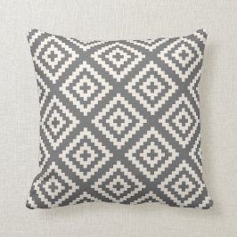 Cojín Decorativo Modelo geométrico en gris y crema