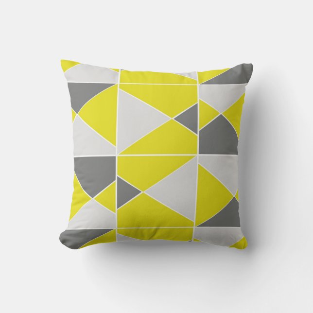Cojín Decorativo Modelo gris amarillo (Anverso)