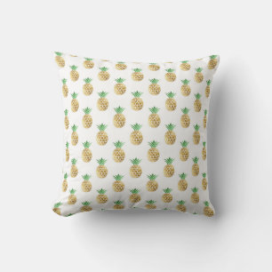 Cojín Decorativo Modelo hawaiano tropical de la piña del Relieve
