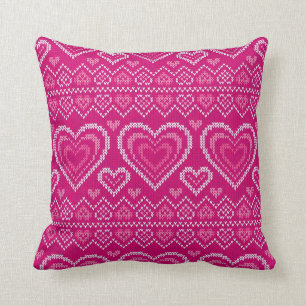 Cojín Decorativo Modelo hecho punto el día de San Valentín 2