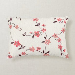 Cojín Decorativo Modelo inconsútil de la acuarela con la primavera