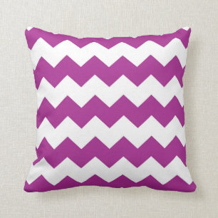 Cojín Decorativo Modelo magenta púrpura/oscuro brillante de Chevro