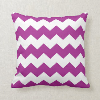 Cojín Decorativo Modelo magenta púrpura/oscuro brillante de Chevron