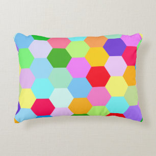 Cojín Decorativo Modelo multicolor del hexágono