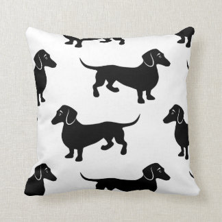 Cojín Decorativo Modelo negro lindo del Dachshund