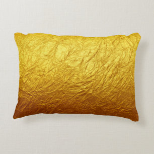 Cojín Decorativo Modelo PURO del PAPEL del ORO + su texto/foto