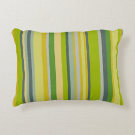 Cojín Decorativo Modelo rayado coloreado bambú verde de moda