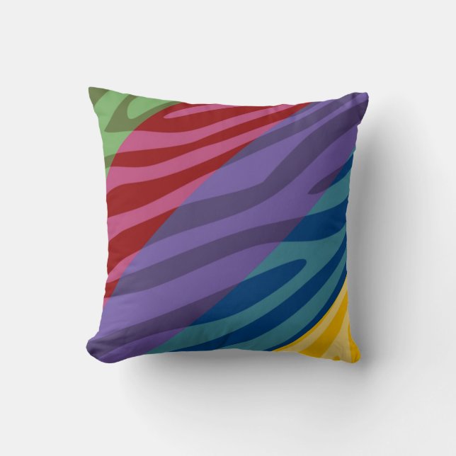 Cojín Decorativo Modelo retro de la piel del estampado de zebra (Anverso)