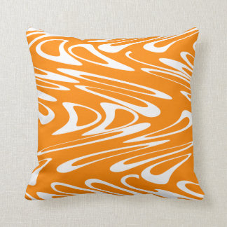 Cojín Decorativo Modelo retro del naranja y blanco