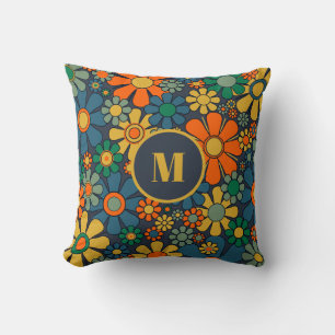 Cojín Decorativo Modelo Retro Garden Groovy Floral 60 patrón 70 ini