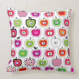 Cojín Decorativo Modelo retro lindo de la manzana
