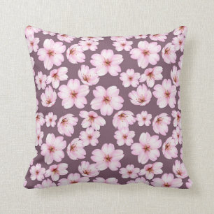 Cojín Decorativo Modelo retro púrpura floral