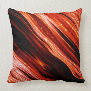 Cojín Decorativo Modelo rojo de las rayas