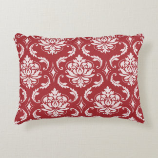 Cojín Decorativo Modelo rojo del vintage del damasco
