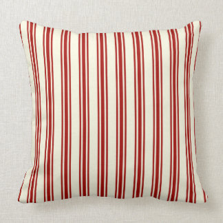 Cojín Decorativo Modelo rojo oscuro y poner crema de las rayas que