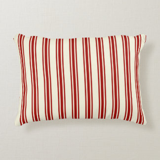 Cojín Decorativo Modelo rojo oscuro y poner crema de las rayas que