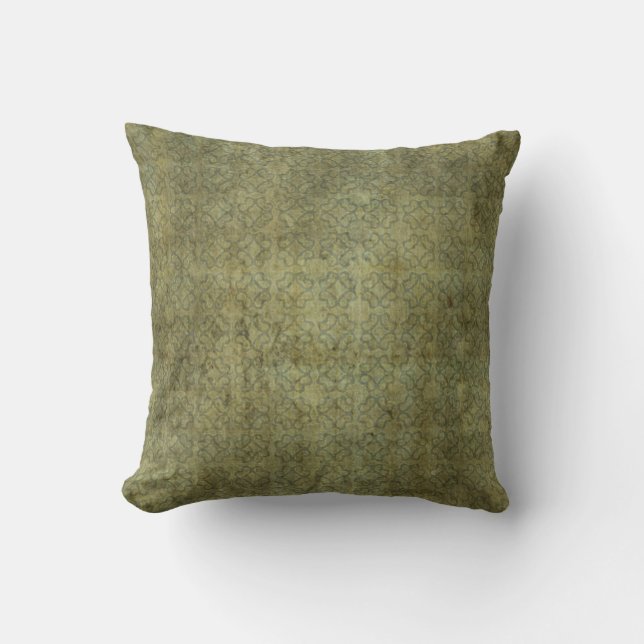Cojín Decorativo Modelo sucio del verde de musgo (Anverso)