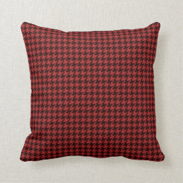 Cojín Decorativo Modelo texturizado rojo y negro geométrico de