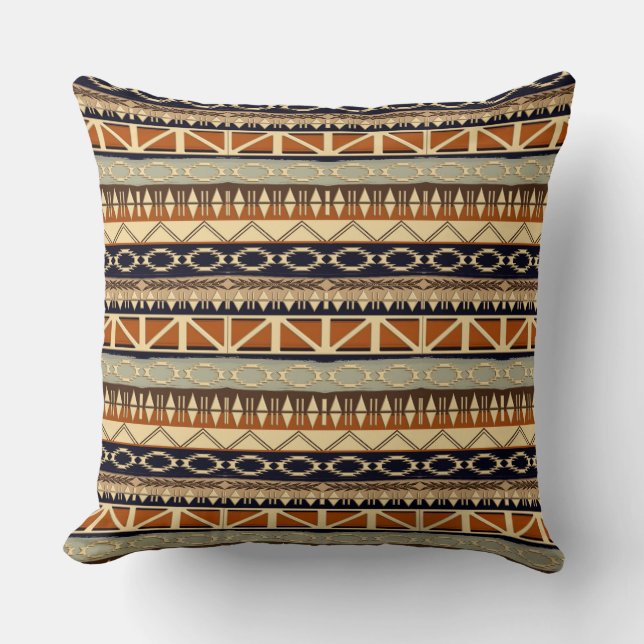 Cojín Decorativo modelo tribal africano étnico (Anverso)