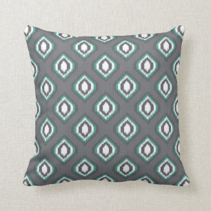 Cojín Decorativo Modelo tribal del ikat retro geométrico