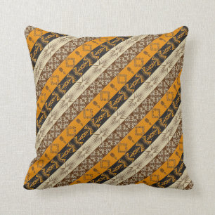 Cojín Decorativo modelo tribal rayado africano étnico