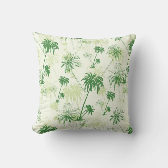 Cojín Decorativo Modelo verde de la palmera (Anverso)