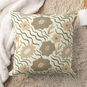 Cojín Decorativo Modern Abstract Flowers Boho Wavy