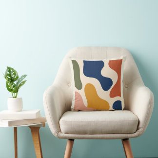 Cojín Decorativo modern Abstract Terracotta Ochre Shapes Cushion