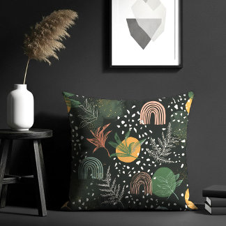 Cojín Decorativo Modern Abstract Terrazzo & Botanical Collage