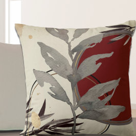 Cojín Decorativo Modern Abstract Watercolor Burgundy