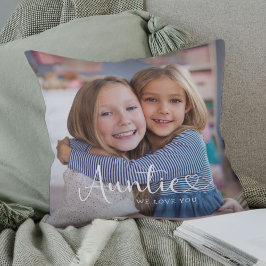 Cojín Decorativo Modern Auntie We Love You Cute Heart 2 Photo