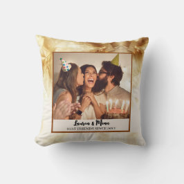 Cojín Decorativo Modern BFF Photo Plaid Friendship Best Friend Thro