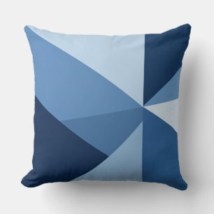 Cojín Decorativo Modern Blue Geometric Starburst