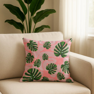 Cojín Decorativo Modern Boho Botanical Leaves Pattern