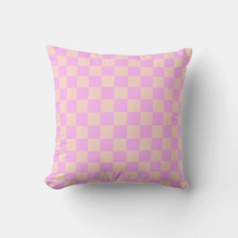 Cojín Decorativo Modern Bubblegum/Peach Checkerboard