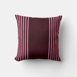 Cojín Decorativo Modern Burgundy Reptile Skin & Stripe 