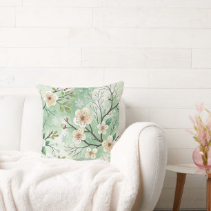 Cojín Decorativo Modern Cherry Blossoms Winter pattern