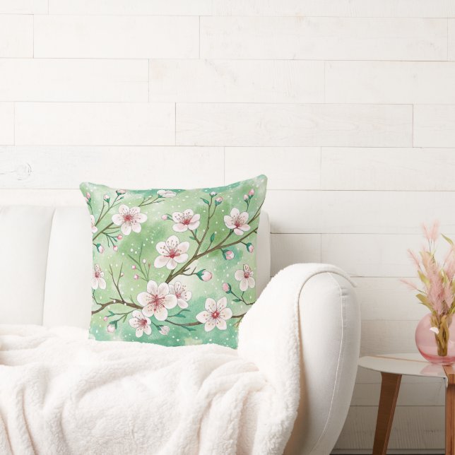 Cojín Decorativo Modern  Cherry Blossoms Winter pattern (Sofá)