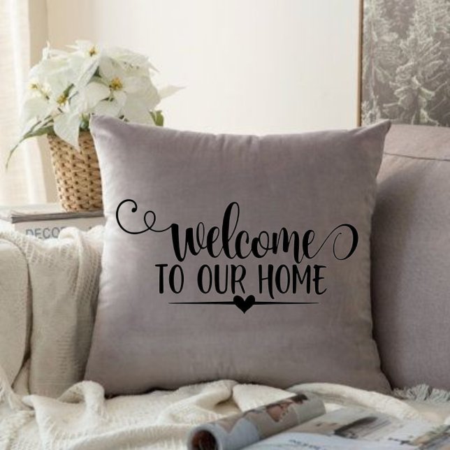 Cojín Decorativo modern cushion welcome to our home (Subido por el creador)