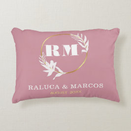 Cojín Decorativo Modern Custom Monogram Anniversary Keepsake