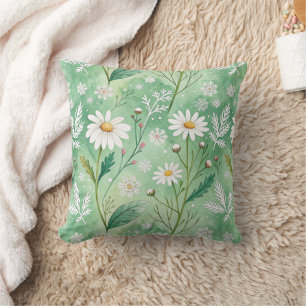 Cojín Decorativo Modern  Daisy Flowers Winter pattern