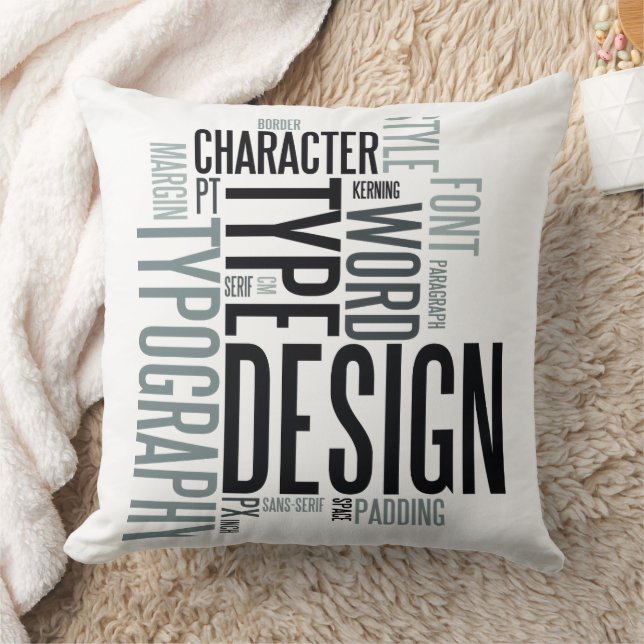 Cojín Decorativo Modern Decorative Typography Throw Pillow (Manta)