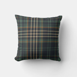 Cojín Decorativo Modern Elegant Dark Green Plaid 