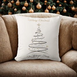 Cojín Decorativo Modern Elegant Minimal Christmas Tree Pillow