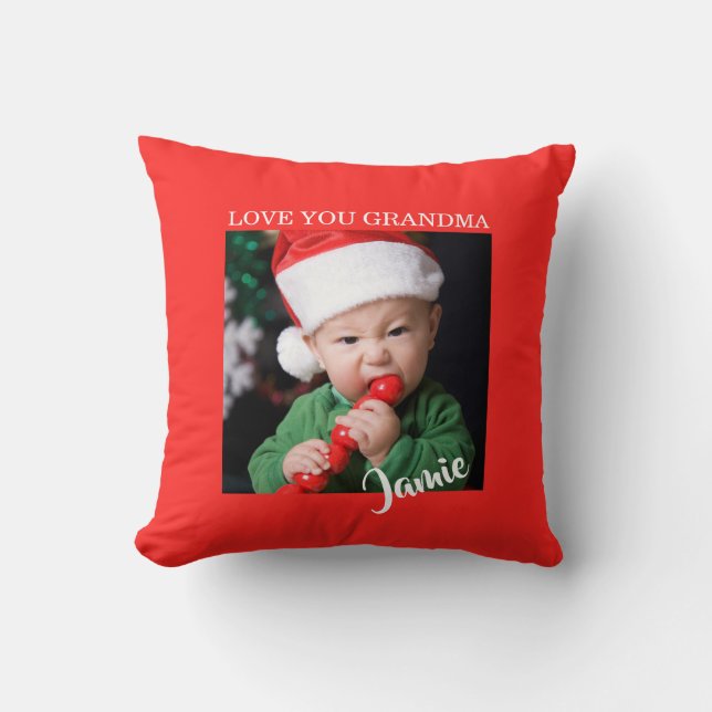 Cojín Decorativo Modern Family Photo Christmas (Anverso)